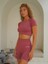 Mai Rufus Kiremit Kısa Kollu Crop Top 5