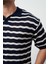 Çizgili Regular Fit Ince Triko Erkek T-Shirt 5