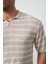 Çizgili Regular Fit Ince Triko Erkek T-Shirt 5