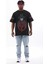Unisex Oversize Baskılı Bisiklet Yaka Tshirt 1