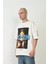 Unisex Baskılı Bisiklet Yaka Oversize Tshirt 1