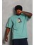 Oversize Baskılı Bisiklet Yaka Tshirt 1
