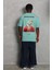 Oversize Baskılı Bisiklet Yaka Tshirt 4