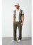 Çizgili Oversize Polo Yaka Triko Erkek T-Shirt 3