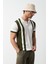 Çizgili Oversize Polo Yaka Triko Erkek T-Shirt 4