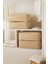 4'lü Büyük Boy Bej Pötikare Baza Altı Hurç Set 62 x 46 x 22 cm 1
