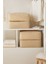 4'lü Büyük Boy Bej Pötikare Baza Altı Hurç Set 62 x 46 x 22 cm 3