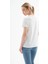 Baskılı %100 Pamuklu Beyaz Kadın T-Shirt 25Y0085K1 3