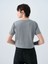 Long Crop Gri Kadın T-Shirt LF2038988 4