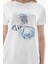 Baskılı %100 Pamuklu Ekru Kadın T-Shirt 25Y0376K1 4