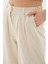 Yüksel Bel Culotte Keten Bej Kadın Pantolon 25Y0341K1 2