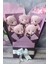 Sevgiliye Özel Pembe - Mor Konsept Romantik Peluş Ayıcık Buketi 3