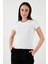Kısa Kollu Beyaz Kadın T-Shirt 25Y0444K1 2