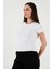 Kısa Kollu Beyaz Kadın T-Shirt 25Y0444K1 4