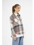 Kadın Oversize Ekoseli Desenli Oduncu Gömlek 3