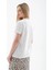 Baskılı %100 Pamuklu Beyaz Kadın T-Shirt 25Y0433K1 5