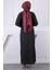 Siyah Kuşaklı Taşlı Abaya 3
