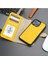 Casper iPhone 14 Pro Max Kılıf - El Yapımı Hakiki Deri - Manyetik Ayrılabilen Cüzdanlı Kılıf - Sarı 5