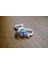 0.58 ct Natural Tanzanit Taşlı Sallantılı Gümüş Küpe 2