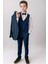 Erkek Çocuk Blazer Ceketli, Cepken Yelekli Lacivert Takım Elbise 5-9 Yaş 2