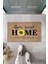 Bej Kapı Önü Paspası Home Sweet Home Papatyalı Desen K-3342 1