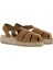 Kadın Taba Süet Deri Espadril Sandalet 25SFD205210 3