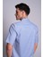Erkek Petrol Kısa Kollu Kapak Cepli Çizgili Gömlek 3