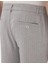 Erkek Gri Slim Fit Keten Karışımlı Çizgili Kanvas Pantolon 50301778-VR024 6