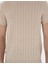 Erkek Bej Keten Karışımlı Regular Fit Bisiklet Yaka Triko Tişört 50305992-VR011 6