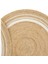 Vime 01R Natural Beyaz Yuvarlak Jüt Halı Yolluk El Dokuma Jüt Kilim Hasır Halı Otantik Bohem Halı 5