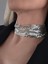 Arpa Pul Payet Zırh Metal Geniş Model Gümüş Choker Kolye 5