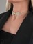 Papyon Model Rhinestone Choker Tasma Model Gold Renk Kolye 5