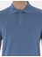 Erkek Mavi Slim Fit Kıvrılmaz Polo Yaka Basic Tişört 50302561-VR036 6