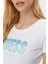 Cn Ss Glitter Streç Pamuklu Slim Fit Sim Logolu T Shirt W5GI14J1314 Bayan T Shirt W5GI14 J1314 G011 4