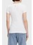 Ss Cn Flower Streç Pamuklu Slim Fit Üçgen Logolu T Shirt W5GI08J1314 Bayan T Shirt W5GI08 J1314 G011 2