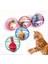 Yavru Kedi Köpek Tüylü Peluş Fare Metal Kafesli Eğitim Oyuncağı Oyun Faresi Topu 6 cm 5