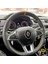 Dikişli Direksiyon Kılıfı Siyah Deri Sarı Yüzük Sarı Dikişli Renault Express Için 2