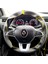 Dikişli Direksiyon Kılıfı Siyah Deri Sarı Yüzük Sarı Dikişli Renault Express Için 3