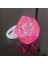 Kristal Tasarımlı LED Glow Işıklı 3 Modlu Pembe Yüzük 3.5 x 5 cm 1
