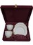 Porselen Bone China Krem Gold 2'li Türk Kahve Fincan Set Kadife Kutuda Elde Yıkanır Ince Yaldızlı 1