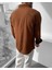Magıcalfashıon Erkek Oversize Uzun Kollu Yazlık Keten Gömlek 4