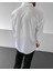 Magıcalfashıon Erkek Oversize Uzun Kollu Yazlık Keten Gömlek 4