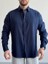 Magıcalfashıon Erkek Oversize Uzun Kollu Yazlık Keten Gömlek 4
