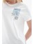 Baskılı Pamuklu Beyaz Kadın T-Shirt 25Y0029K1 2