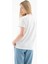 Baskılı Pamuklu Beyaz Kadın T-Shirt 25Y0029K1 4