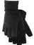 Siyah Unisex Parmaksız Yarım Parmak Polar Eldiven, Kışlık, Pamuklu, Dokuma Malzeme 2