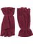 Bordo yarım parmak termal polar eldiven, unisex, şık ve rahat kullanım sağlar. 3