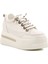 Beyaz Yüksek Taban Kadın Sneaker 25Y492 Z 3