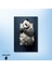 Tekli Dikey Kanvas Duvar Tablosu 3 Boyut Görünümlü Sevimli Panda 3