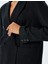 Uzun Kollu Düğmeli Cepli Kruvaze Oversize Blazer Ceket 5